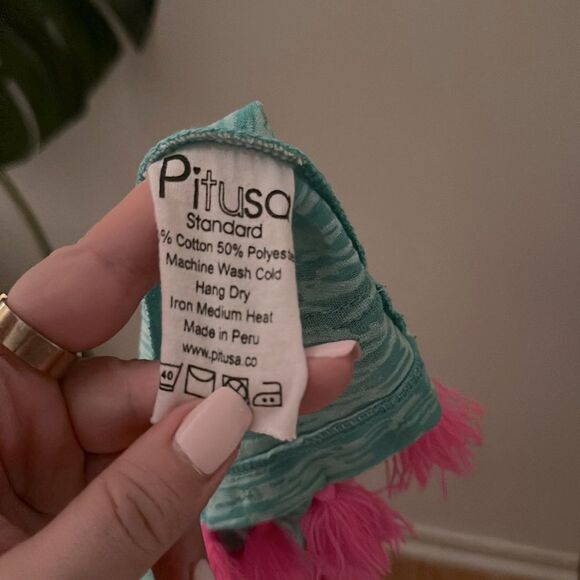 Pitusa Mini Off the Shoulder Pom Pom Shirt/ Dress One Size - Picture 5 of 6